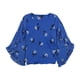 thumbnail image 1 of Blusa Alfani con mangas con volantes para mujer azul pequeña, 1 of 2
