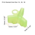 thumbnail image 2 of Uxcell Plastic Fishing Hook Bonnets Treble Hook Covers Fit for 1,2,3, Fluorescent Yellow 50 Pack, 2 of 6