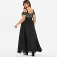 thumbnail image 3 of PENGXIANG Plus Size Cold Shoulder Floral Lace Maxi Party Evening Camis Long Dress, 3 of 5