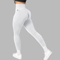 thumbnail image 2 of felwors Women Scrunch Butt Lifting Leggings with Pockets Compression High Waisted Gym Workout Leggings White for Size S, 2 of 5