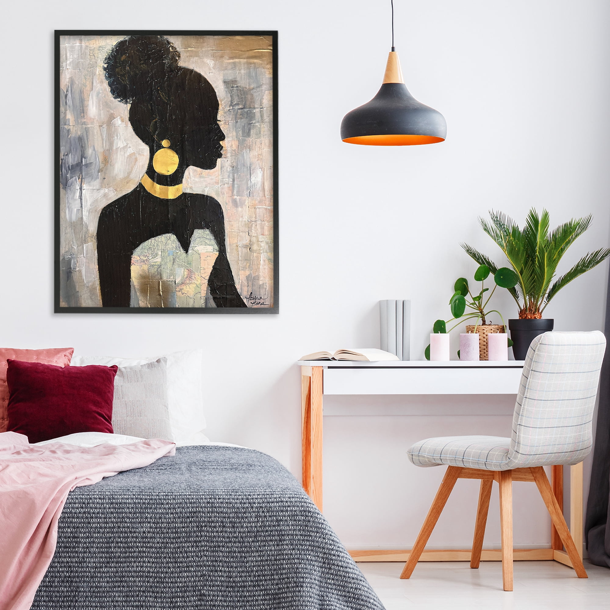Stupell Industries Elegant Fashion Silhouette Black Framed Giclee Art, design by Lauren Luna