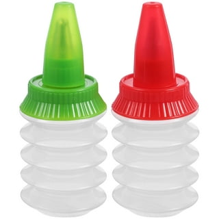 Popvcly 2Pcs Plastic Small Scale Squeeze Bottles and Caps for Icing, Cookie  Decorating, Sauces, Condiments, Arts and Crafts and More