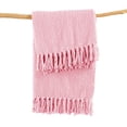 thumbnail image 6 of Home Soft Things Reversible Tweed Throw Blanket, Super Soft & Cozy - Candy Pink, 60x80", 6 of 9