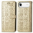 thumbnail image 2 of Lovely Animal Pattern Wallet Flip Case for iPhone Air, PU Leather Magnetic Closure Card Holder Lanyard Kickstand Phone Cover for iPhone Air, Gold, 2 of 10