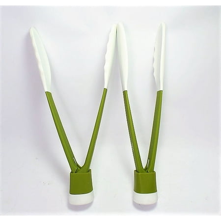 Set of 2 Quick Release Silicone Tong -