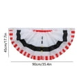 thumbnail image 3 of Christmas Fan-Shaped Yard Flag – Polyester Scalloped Banner with Canvas Header & Eyelets – Outdoor/Indoor Fence, Porch or Window Hanging Decor, 3 of 5