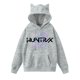 thumbnail image 1 of pop Huntrix Print Cat Ears Hoodie with De-mon Sweatshirt Huntrix Trendy Pullover All-over Print Fashion Casual Long Sleeve Sweatshirt Pullover Casual Streetwear 2XL, 1 of 4