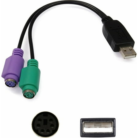 AddOn 8in USB 2.0 (A) Male to PS/2 Female Gray Adapter Cable