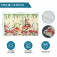 thumbnail image 6 of Mushroom Fox Butterfly Placemats Set of 4,Wipeable Washable Table Mats for Dining Tables, Retro Eucalyptus Leaf on Linen Place Mats for Kitchen Event Party Tabletop Decor, 6 of 9