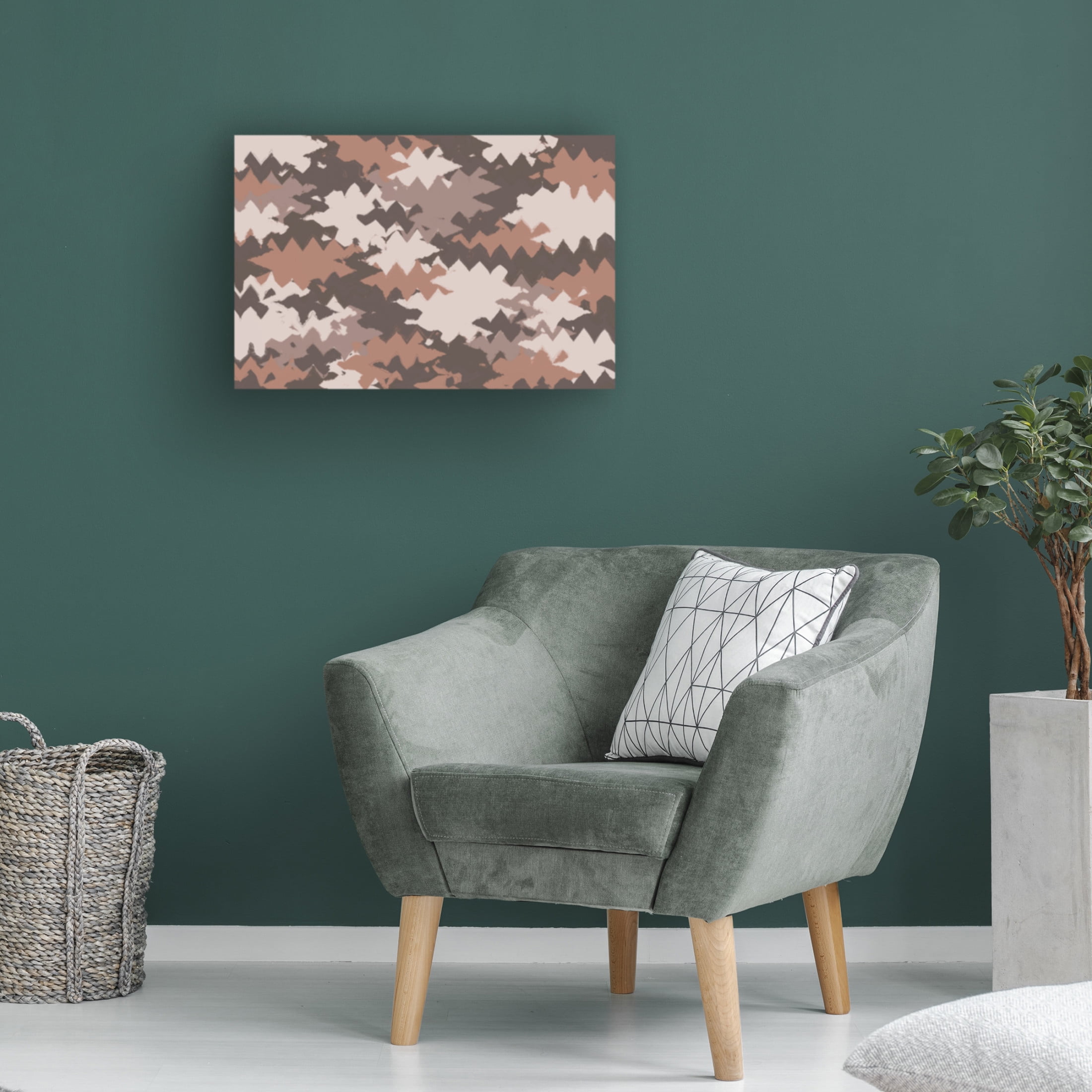 Canvas Wall Art - Treechild 'Shaky Pastel Pattern Square' Wall Art for Living Room, Bedroom, or Office D?cor by Trademark Fine Art - 47 x 30 Inches