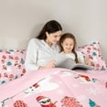 thumbnail image 5 of Manfei Cute Snowman Bedding Comforter Set for Girls, Dreamy Christmas Snowflake Twin Comforter Sets, Fairy Tale Reversible Bedding Set, Super Cozy Room Decor, 2-Piece, 5 of 8