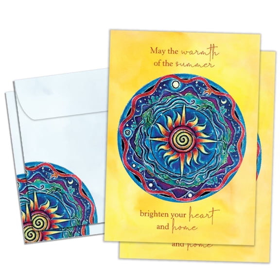 Tree-Free Greetings Summer Solstice Greeting Card 2 Pack, 5x7, Warmth of Summer (GT65400)
