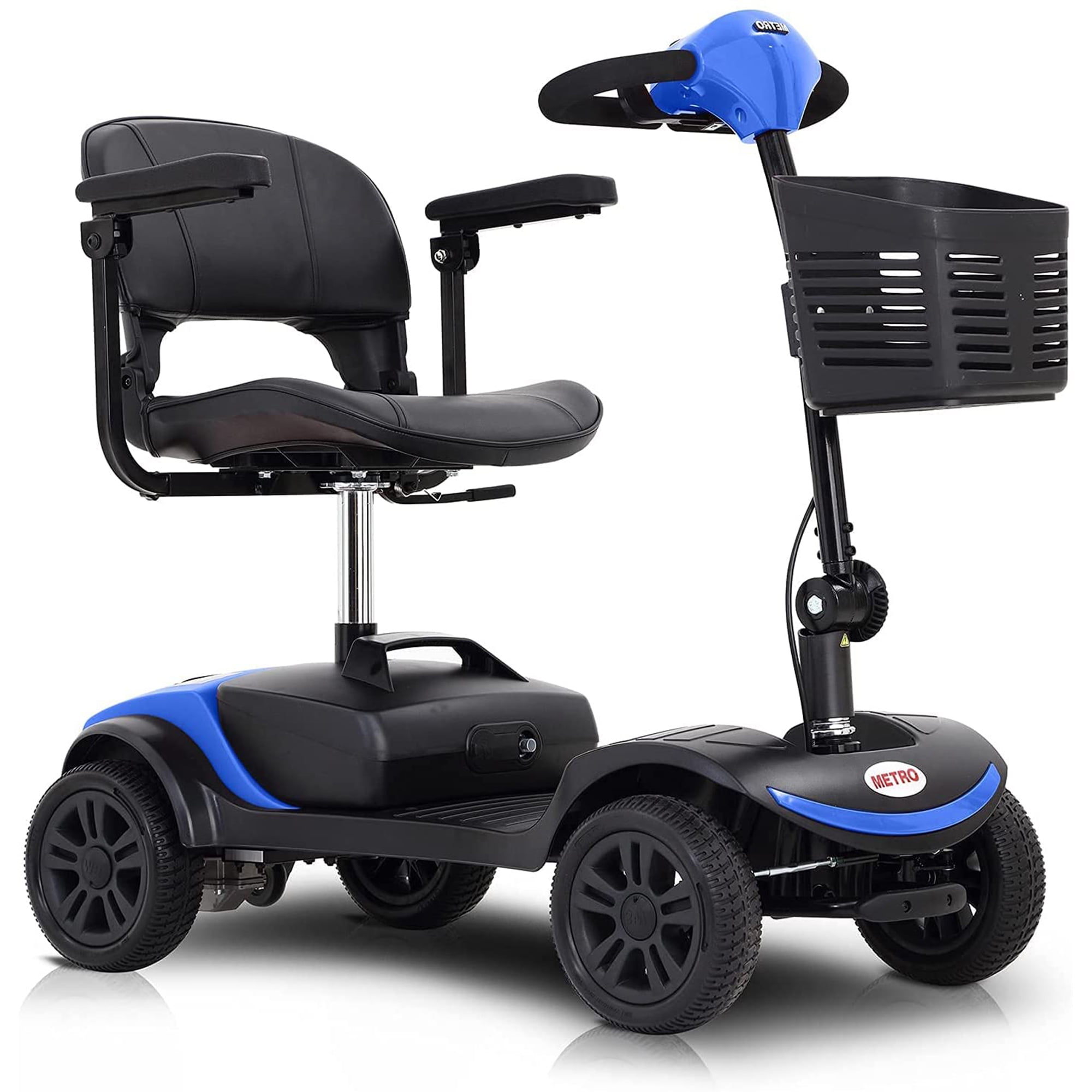 4 Wheels Mobility Scooter, Folding Lightweight Travel Mobility Scooter