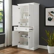 Crosley Winston Pantry Cabinet with Storage Shelves, Wood White