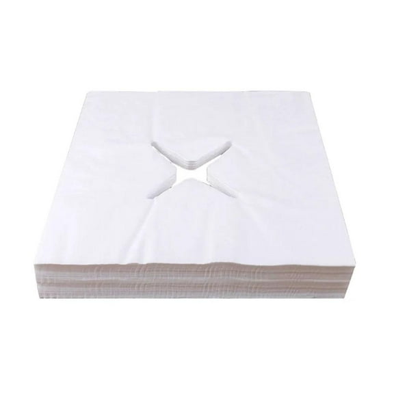 100 PCS Massage Face Cradle Covers, Disposable Face Cradle Covers, Disposable Cover, Nose Soft Headrest Non-Stic Slit Cotton I6N2