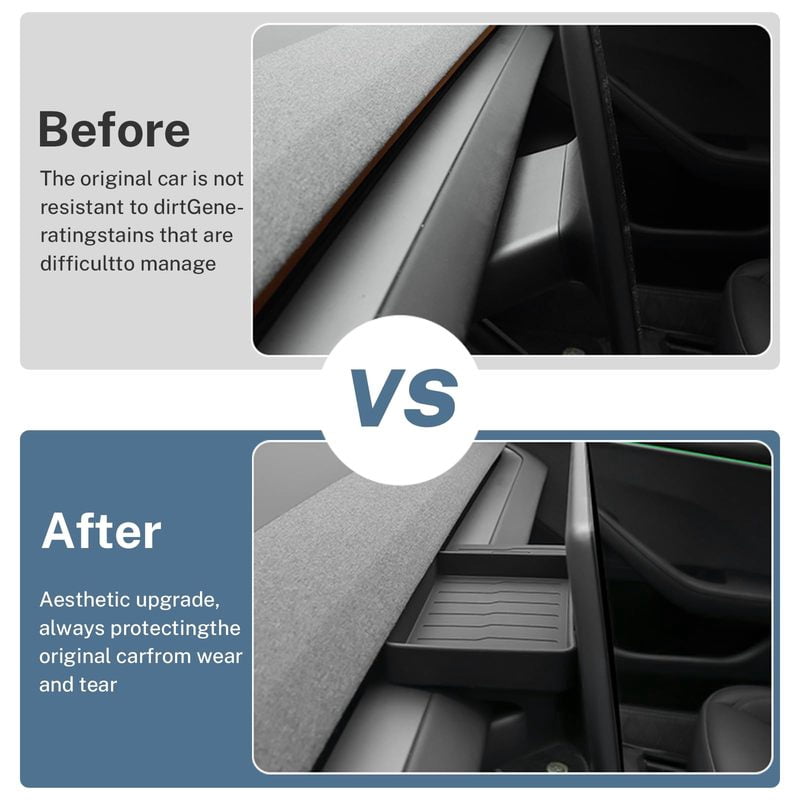 For Tesla Model Y Juniper 2025 Model 3 Highland 2024 Centre Console Organiser Storage Box Behind Screen Storage Box Dashboard Hi