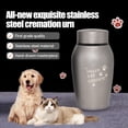 thumbnail image 2 of Arcticwind Pet Cremation Urns for Dog and Cat Ashes, Memorial Paw Print Urn, Stainless steel, To commemorate your pet friend, Matte gray, 2 of 6