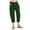 Olive-Green, variant on Capri Pants for Women Plus Size, Xunlbb Women Casual Linen Drawstring Elastic Waist Wide Leg Pants Cropped Trousers(Army Green,S)