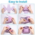 thumbnail image 4 of 10Pcs Cajas de regalo de cuero PU con asas, bolsa de regalo de fiesta de 4 x 2 x 4.3 pulgadas con cinta, morado, 4 of 7