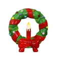 thumbnail image 1 of Mr. Christmas Couronne décorative moulée par soufflage de 12 pouces, verte, 1 of 7