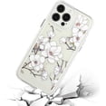 thumbnail image 2 of Compatible with iPhone 13 Pro Max Embossed Flower Case Colorful Clear Blooming Floral Shockproof Soft Flexible TPU Bumper Slim Protective Cute Fashion Cover for Girl Women, 2 of 10