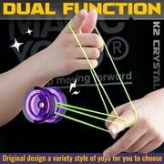 Magicyoyo Professional Responsive Yoyo K2 Crystal Purple, Dual Purpose Plastic Yo-Yo for Beginners