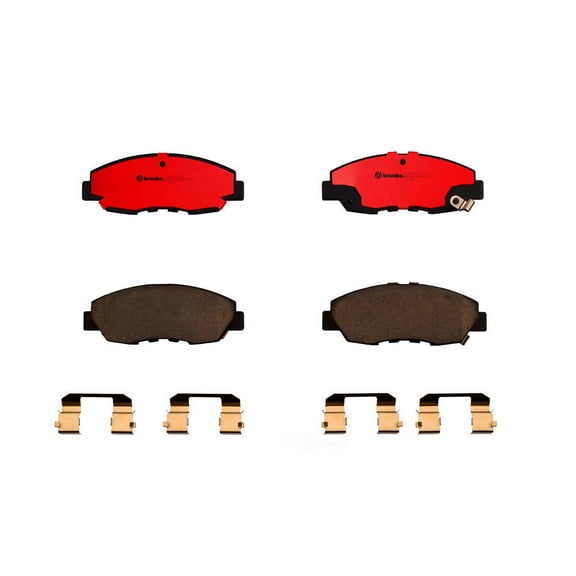 Brembo P28042N; Brake Pad; NAO; FMSI Number D465-7573; Ceramic; Set Of 4; With Hardware