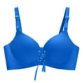 thumbnail image 2 of BYHONG Women's Sexy Comfortable Breathable Bra Smooth Lace Pull B Converged and Adjustable Bra Bars for Women Blue 75, 2 of 3