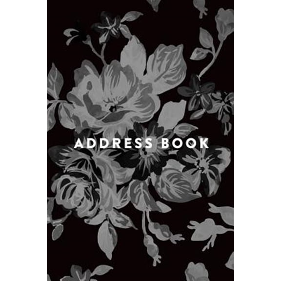Pre-Owned Address Book Greyscale Floral