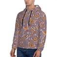 thumbnail image 3 of Naloa Daisies Flowers Men's Casual Hooded Collar Drawstring Hoodies Pullover Sweatshirts Casual Long Sleeve Shirts-X-Large, 3 of 7