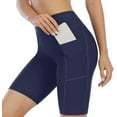 thumbnail image 4 of Charmo Swim Shorts for Women with Pockets High Waisted Long Board Shorts, 4 of 7