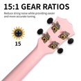 thumbnail image 5 of Ukelele rosa AODSK Concert para principiantes de 23 pulgadas con correa de nailon, 4 púas, regalo navideño, 5 of 5