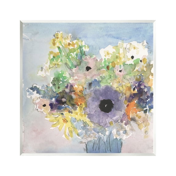 Stupell Industries Country Florals Watercolor Botanical & Floral Painting Unframed Art Print Wall Art, 12 x 12