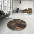 thumbnail image 4 of Ahgly Company Machine Washable Indoor Rectangle Transitional Burgundy Brown Area Rugs, 7' x 9', 4 of 7