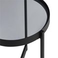 thumbnail image 5 of Modern Glass and Metal Round Side Table - Smoked Glass / Black, 5 of 6
