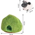 thumbnail image 5 of Juguetes interactivos para cachorros con sonido de escondite, peluches chirriantes para perros, tamaño pequeño (oveja, pulpo, panda, animales del bosque), 5 of 5