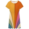 thumbnail image 3 of 70s Retro Gallery Sundress Short Sleeve Dress Summer Women Clothes Dress for Women Dresses, 3 of 7