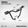 thumbnail image 2 of Slider Protector para moto Honda Navy Italika Bit Negro M, 2 of 8