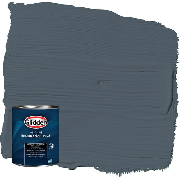 Glidden HEP Goblin / Gray Semi-Gloss Exterior Paint with Primer, 1 Quart