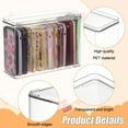 thumbnail image 4 of Clear Phone Case Organizer 10x3.58x7.2inch PET Plastic Stackable Mobile Phone Case Storage Box Rectangle Multifunctional Cell Phone Case Holder with Lid for DIY, 4 of 6