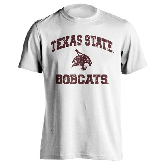 Texas State University Bobcats TXST Distressed Retro Short Sleeve T-Shirt