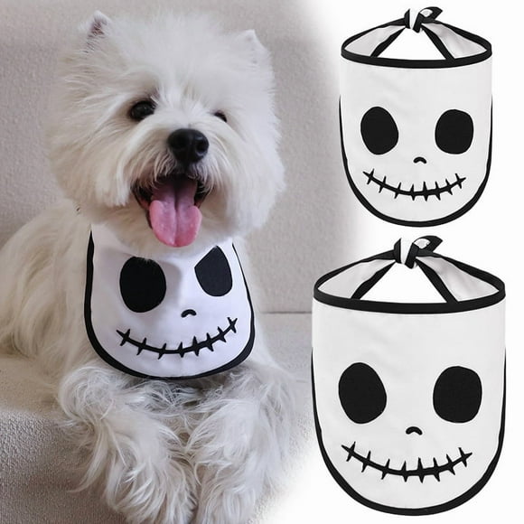 Halloween Pet Bandana Cute Dog Triangle Bib Scarf for Cats Dogs Soft Cloth Material Adjustable Shape Easy to Clean for Indoor Festive Celebrations