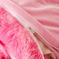 thumbnail image 5 of Plush Duvet Cover Set 3 Piece - Luxury Ultra Soft Fluffy Fuzzy Comforter Cover with 2 Pillow Shams Faux Fur Bedding Set,Full Size,Pink White, 5 of 7