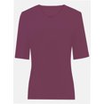 thumbnail image 2 of Women's Short Sleeve V Neck Casual Basic Solid Color Pullover Lightweight Soft Knit T-Shirt Tops, 2 of 5