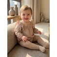 thumbnail image 6 of RUINIXCW Newborn Baby Girl Spring Fall Winter Outfit Plaid Gingham Bubble Romper Infant Girl Clothes Long Sleeve Square Neck Sweet Bodysuit Playsuit, 6 of 10