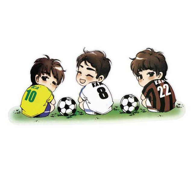 New Arrival Funny Cartoon Car Sticker Football Player Pattern Sticker Waterproof Decals