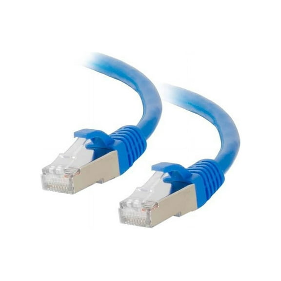C2G 00805 25 ft. Cat 6 Blue Shielded Cat6 Snagless Shielded (STP) Network Patch Cable - Blue
