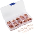 thumbnail image 2 of 200x Car Drain Bolt Crush Washers Copper Oil Plug Gasket Seal Rings Assorted Set, 2 of 10