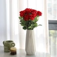 thumbnail image 4 of Flores artificiales CHAO 12 piezas rosas terciopelo Rojo, 4 of 5