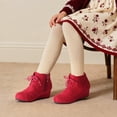 thumbnail image 2 of Botines DREAM PAIRS Tomson-K Rojos para Niñas con Cuña Baja 4, 2 of 6
